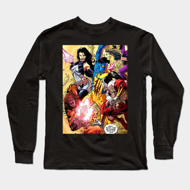 invincible comic scene Long Sleeve T-Shirt by super villain